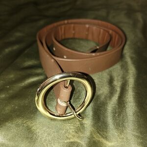 Charlotte Russe Brown Belt with Gold Buckle